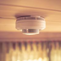 Carbon Monoxide detector on ceiling