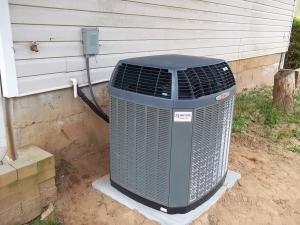 trane air conditioner unit outside a home