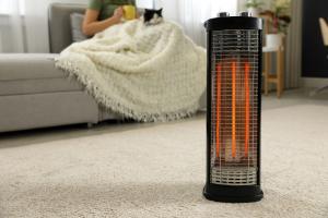 space heater inside of house
