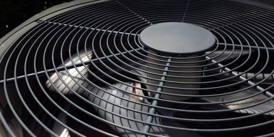 close up of hvac fan