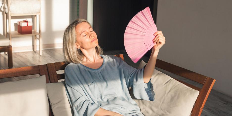 Woman relaxing at home during summer