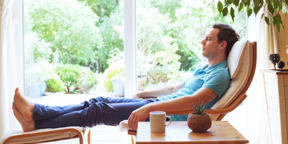 man relaxing